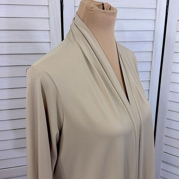 Susan Graver Tan Open Front Cardigan Size Medium - Picture 5 of 10